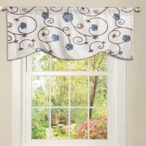 Halkett Blue Floral Valance 1 piece
